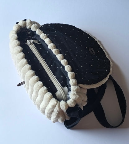 Sac bandoulière abeille en velours crème - Flowerbugs