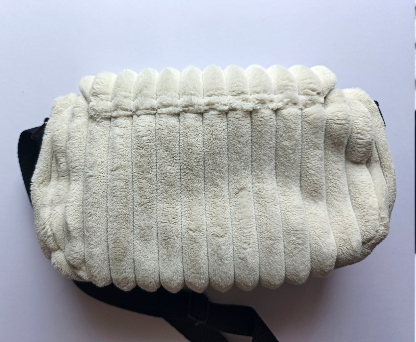 Sac bandoulière abeille en velours crème - Flowerbugs